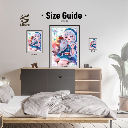 Gawr Gura Fan Art Print Poster