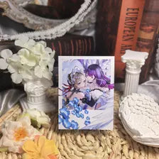 Columbina & Sandrone |Genshin Impact | Fan Art Card | Holographic 5×8.5cm or Pearlescent Polaroid 7.5×10cm