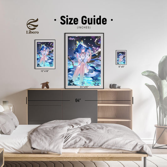 The Shorekeeper Wuthering Waves poster room display and size reference