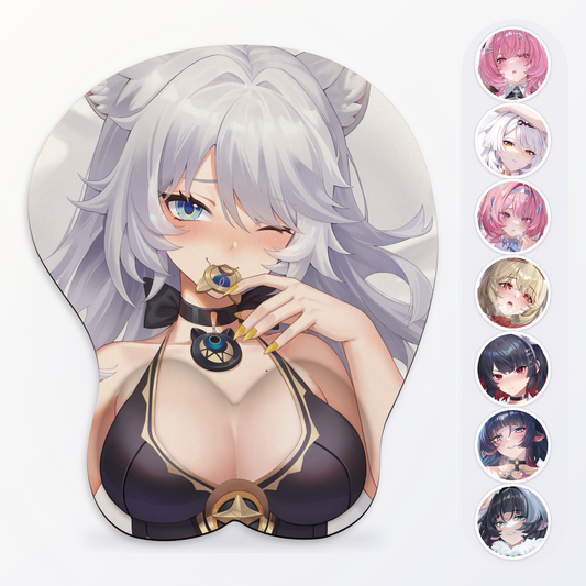 Anime 3D Mouse Pad with Wrist Rest – Choose Your Character