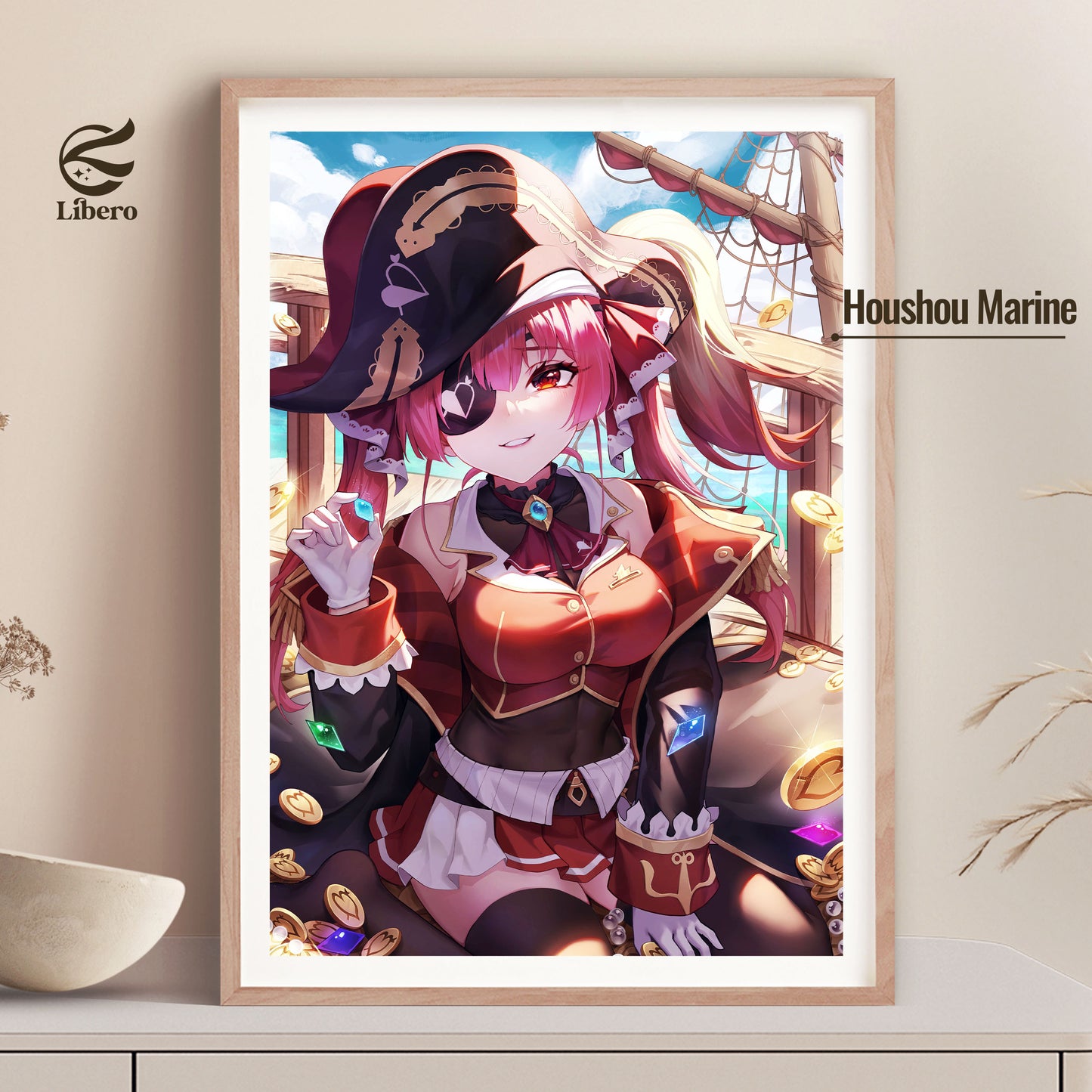 Houshou Marine Fan Art Print Poster