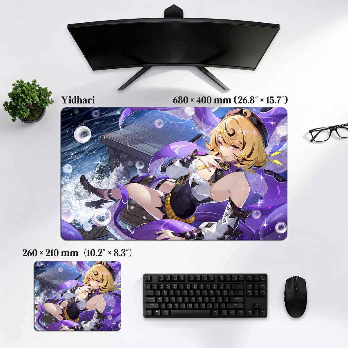 Yidhari mouse pad size comparison