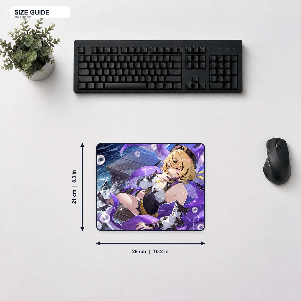 Yidhari mouse pad size guide 26 x 21 cm