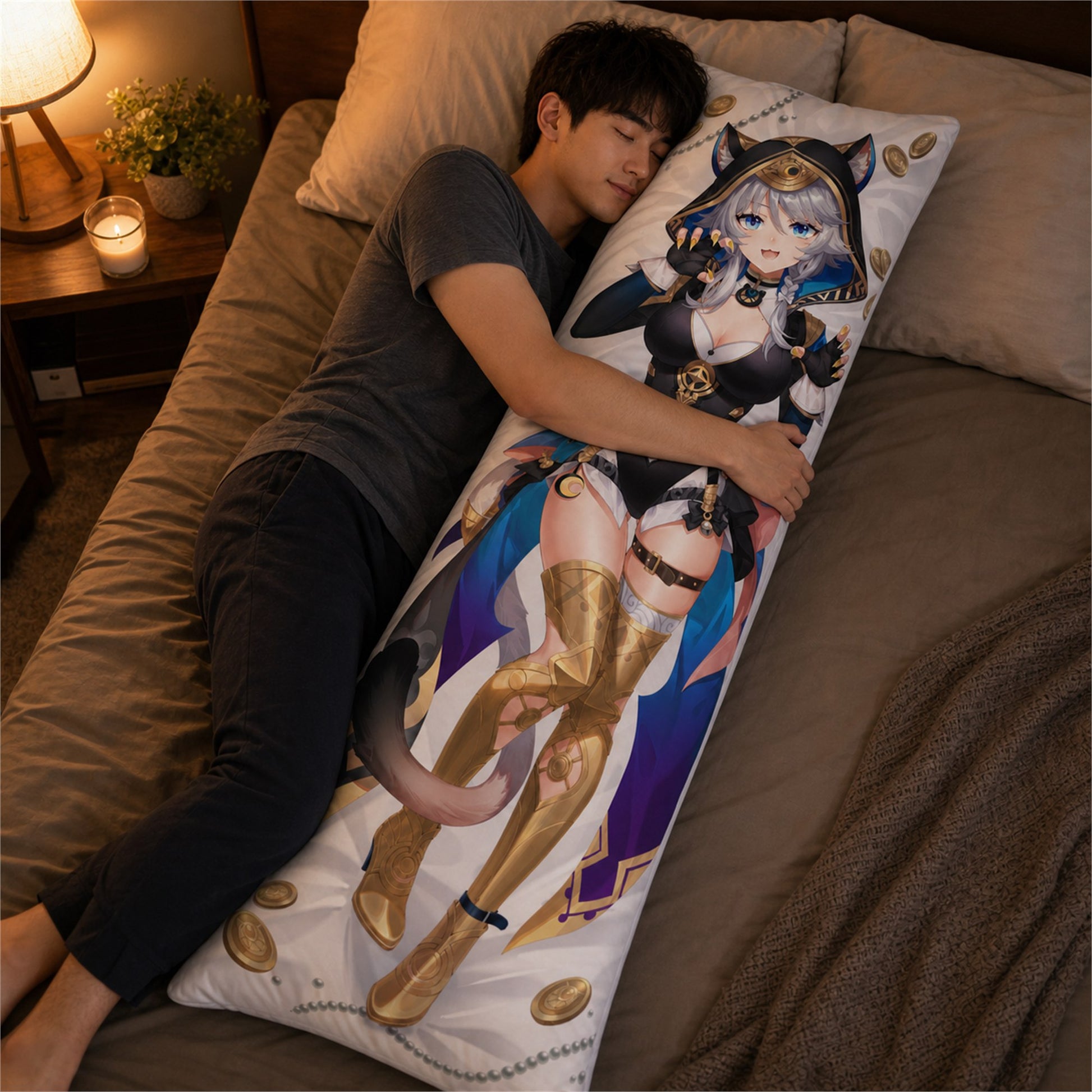 Anime dakimakura body pillowcase size and material options by Libero Art Studio
