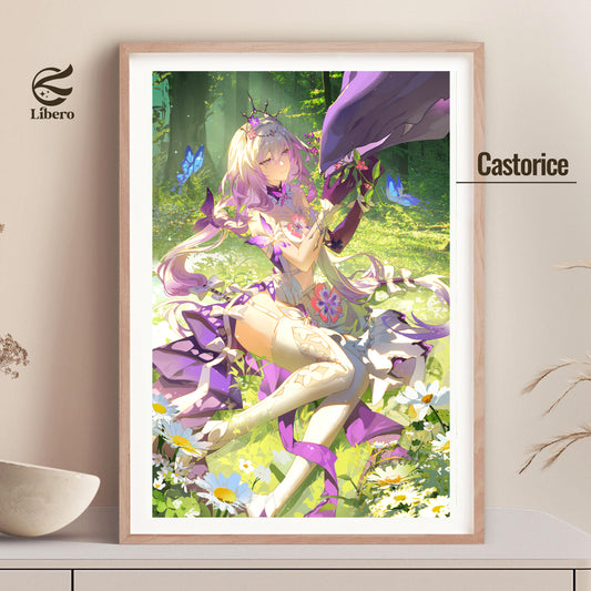 Castorice (Forest) Honkai: Star Rail poster framed display mockup