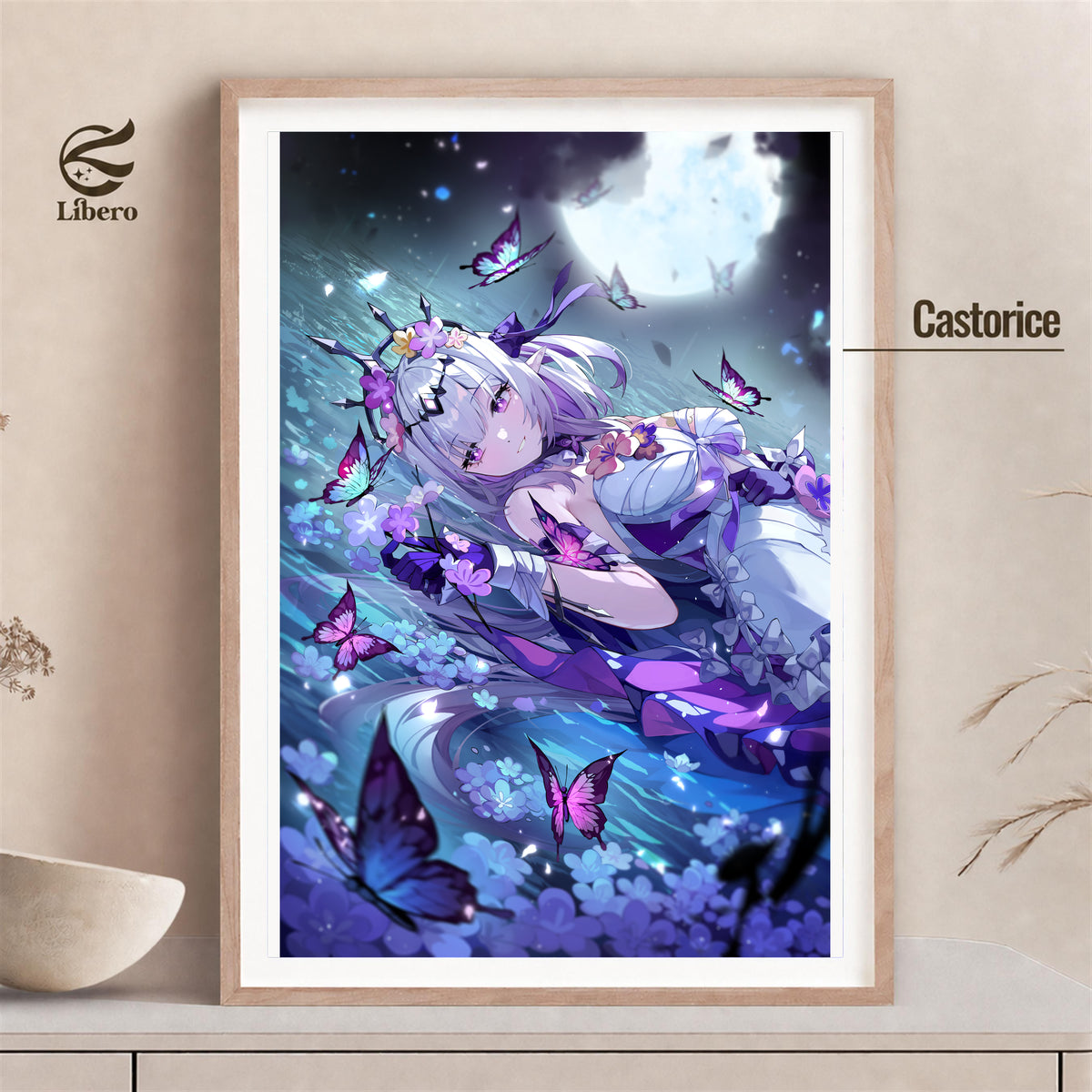 Castorice (Moon) Honkai: Star Rail poster framed display mockup