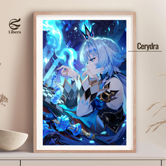 Cerydra Honkai: Star Rail poster framed display mockup