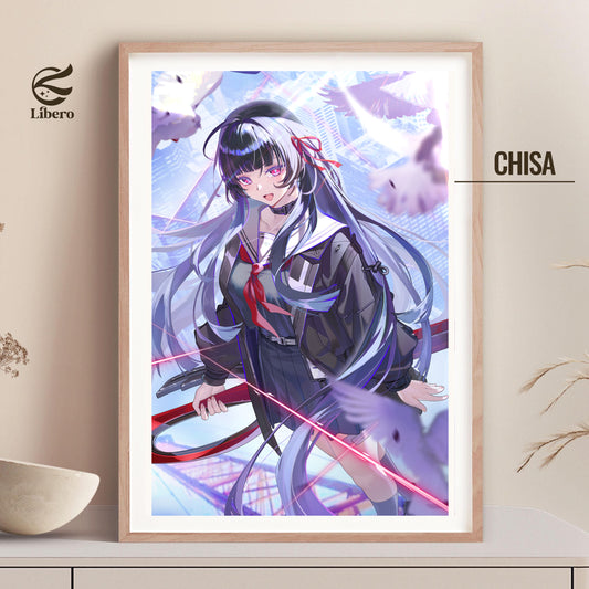 Chisa Wuthering Waves poster framed display mockup