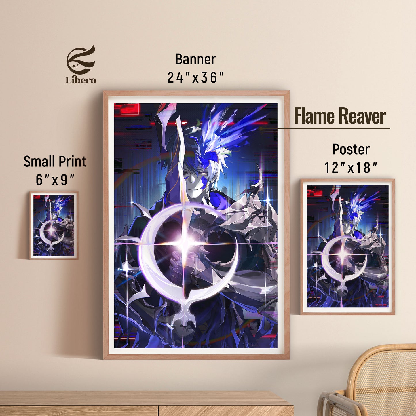 Phainon Flame Reaver Fan Art Print Poster