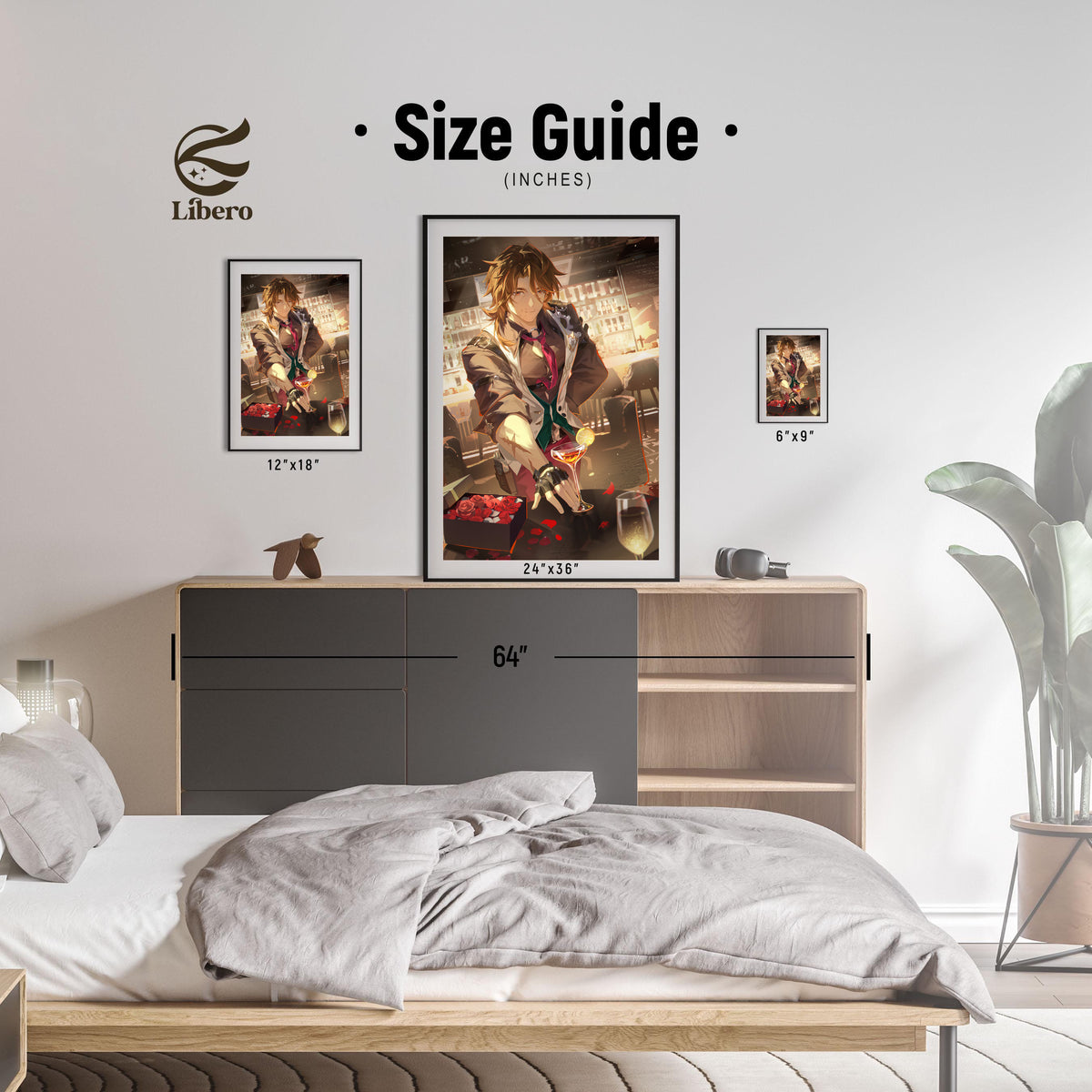 Gallagher Honkai: Star Rail poster room display and size reference