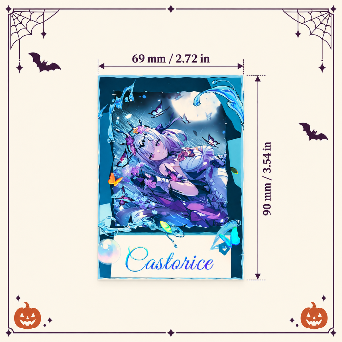 Honkai Star Rail Halloween Holographic Art Cards – Water, Fire, Earth & Wind