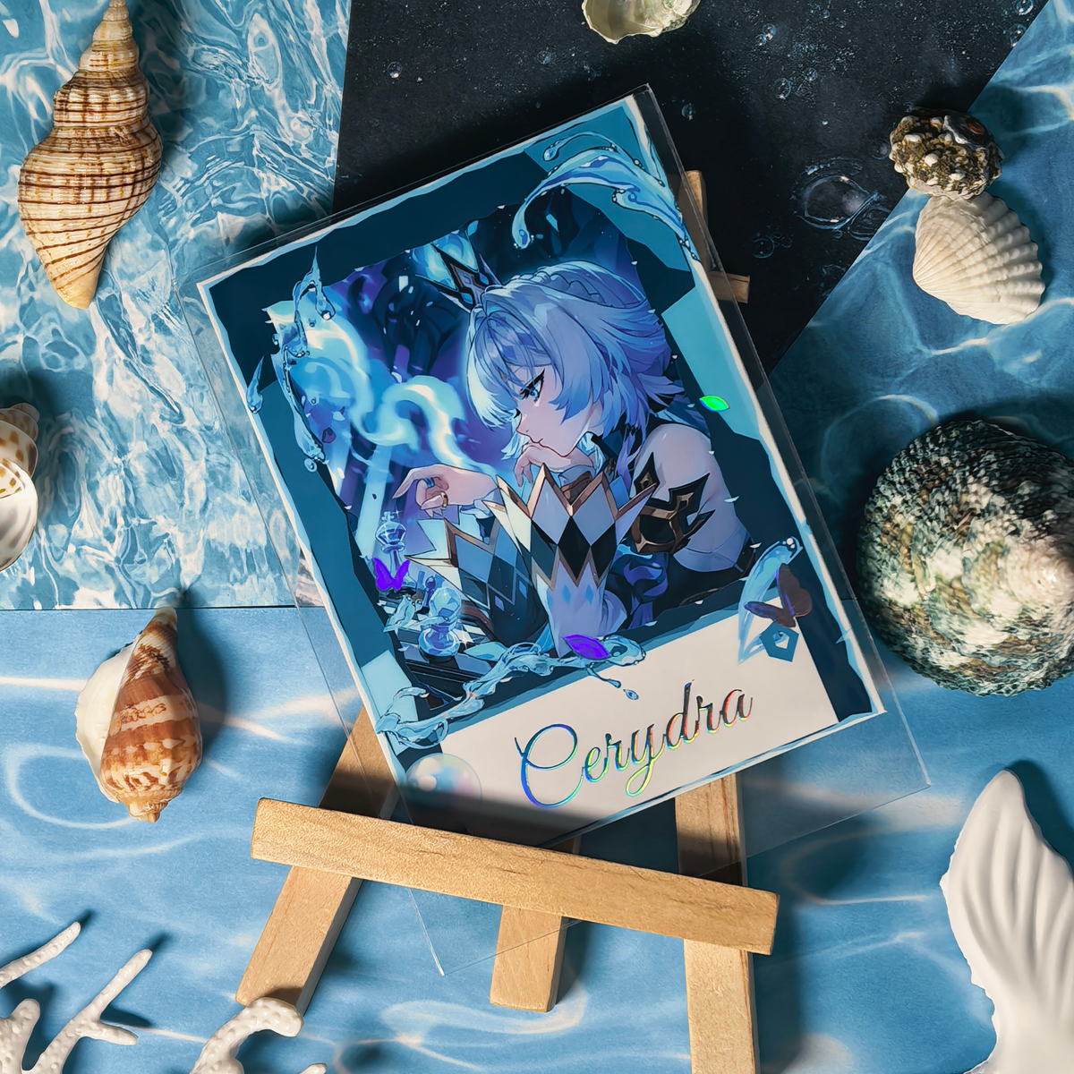 Honkai Star Rail Halloween Holographic Art Cards – Water, Fire, Earth & Wind
