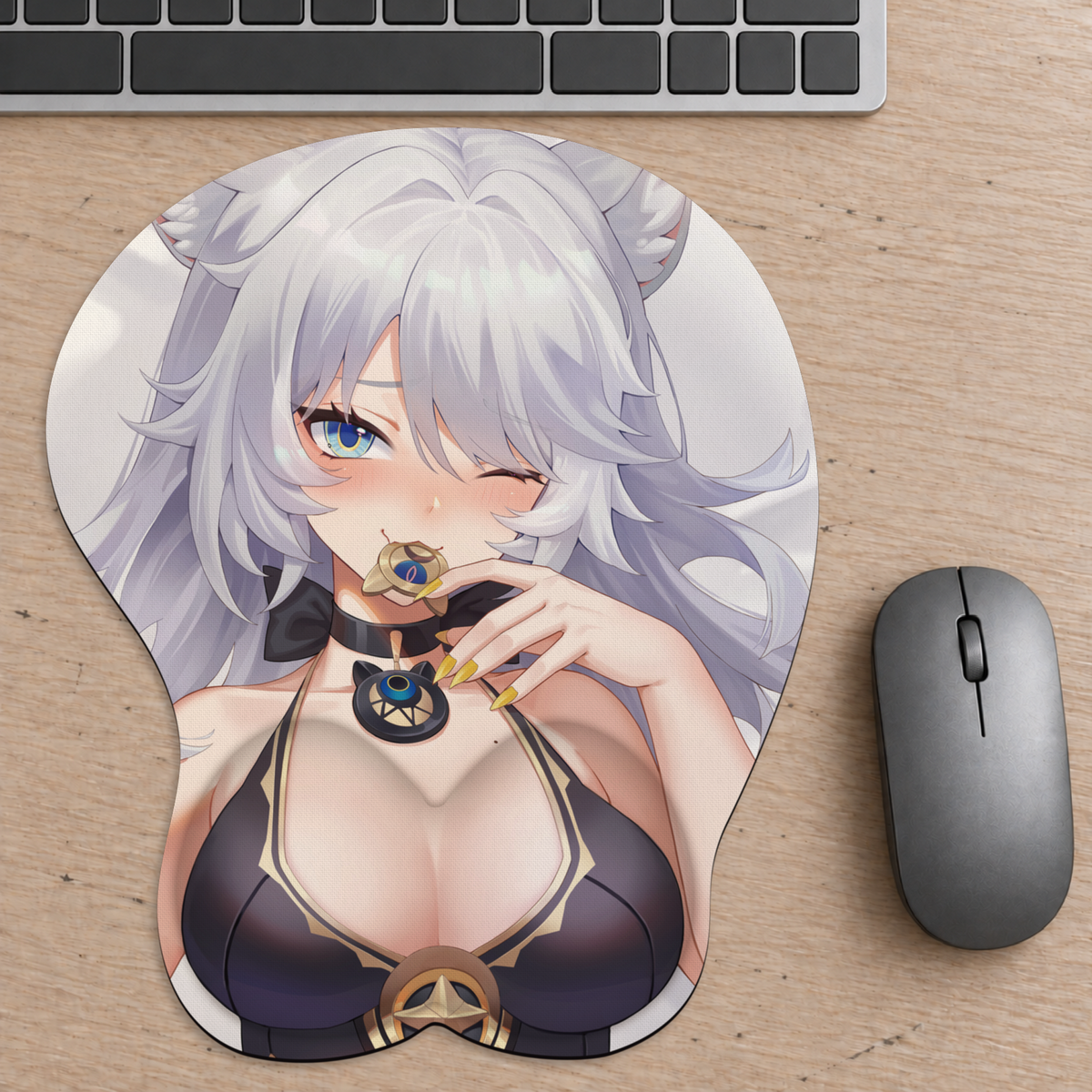 Anime 3D Mouse Pad with Wrist Rest – Choose Your Character