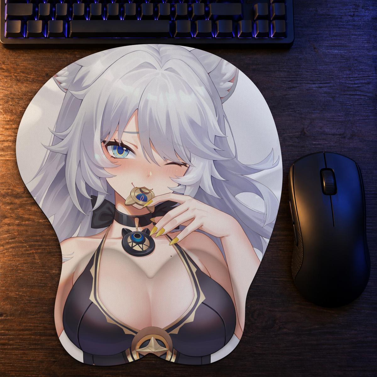 Anime 3D Mouse Pad with Wrist Rest – Choose Your Character
