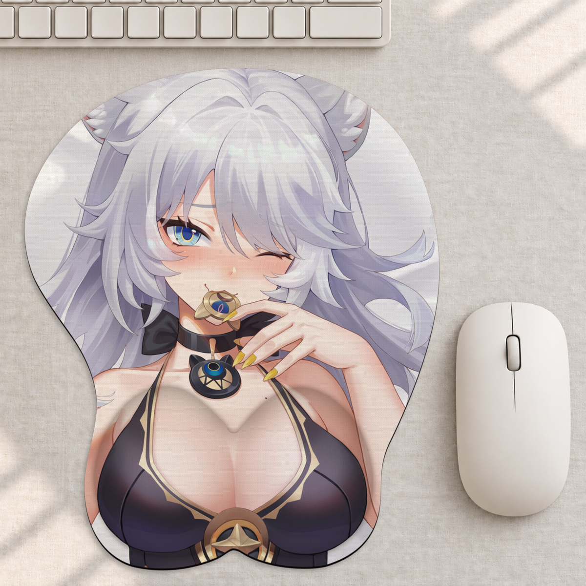 Anime 3D Mouse Pad with Wrist Rest – Choose Your Character