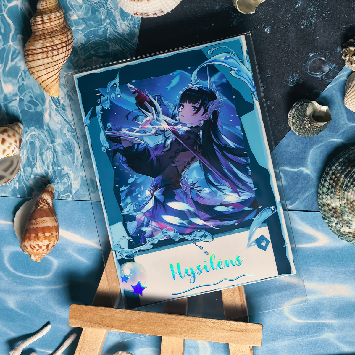 Honkai Star Rail Halloween Holographic Art Cards – Water, Fire, Earth & Wind
