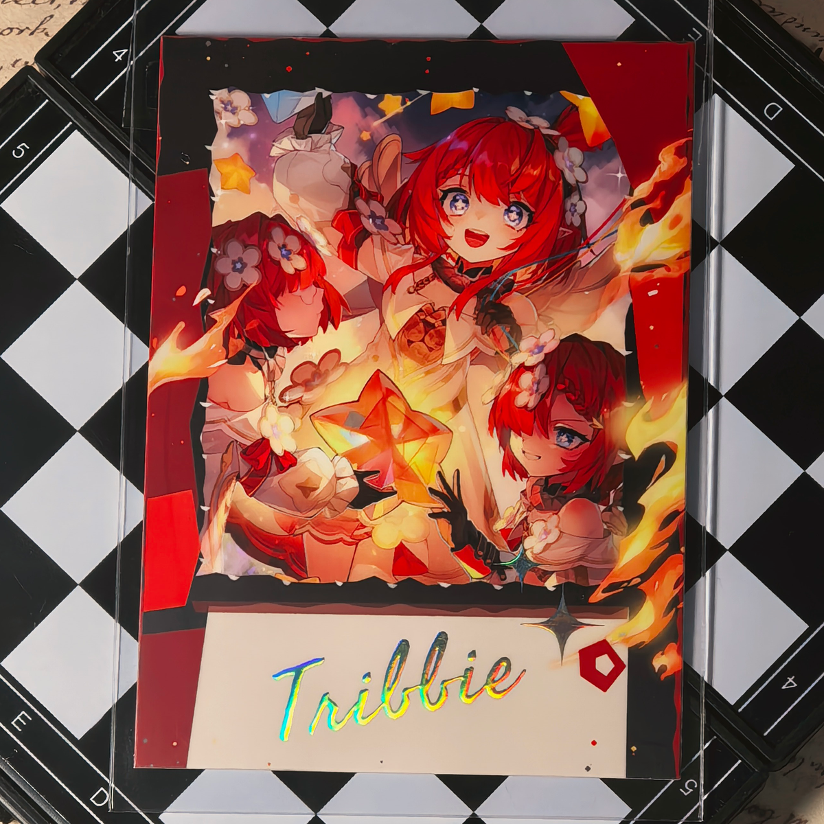 Honkai Star Rail Halloween Holographic Art Cards – Water, Fire, Earth & Wind