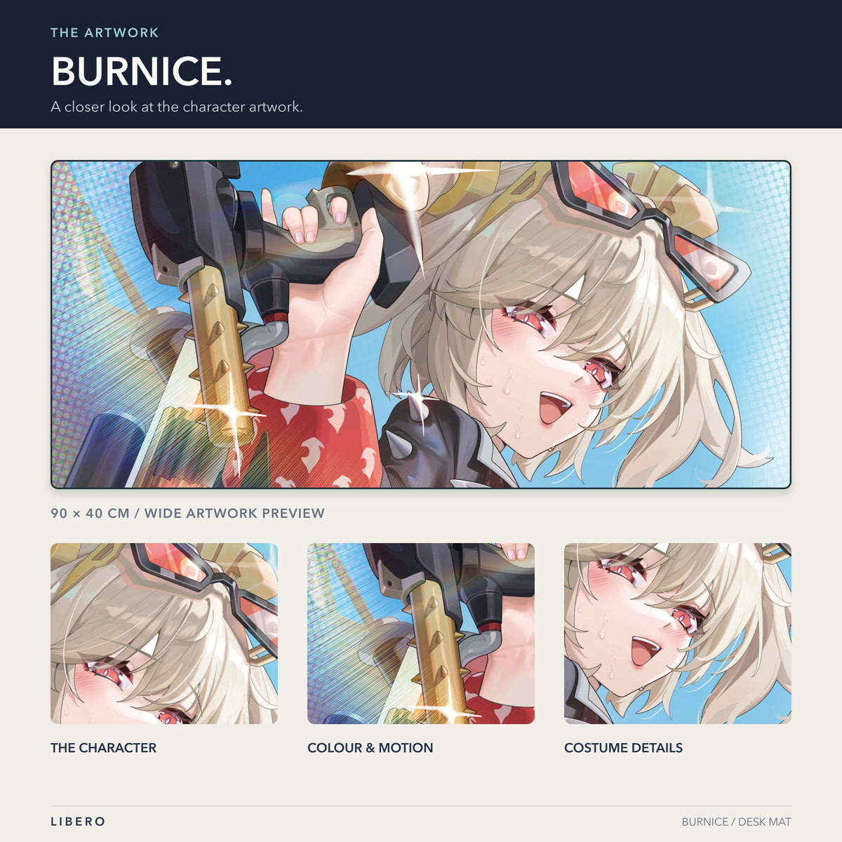 Burnice mouse pad: artwork and character details