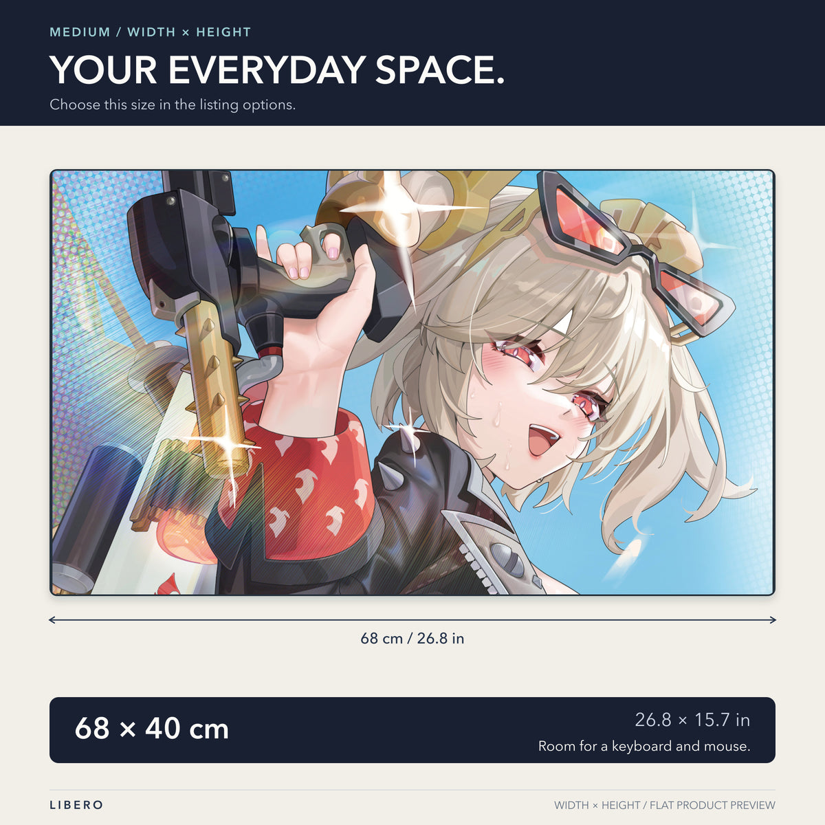 Burnice mouse pad: 68 x 40 cm medium size