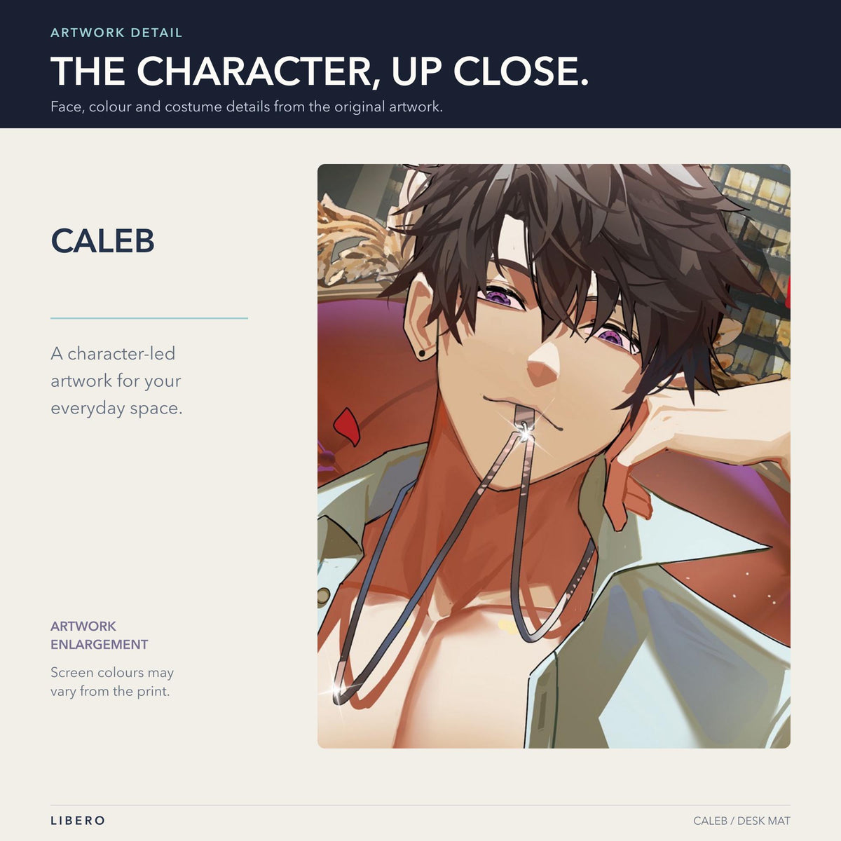 Caleb mouse pad: face and outfit details