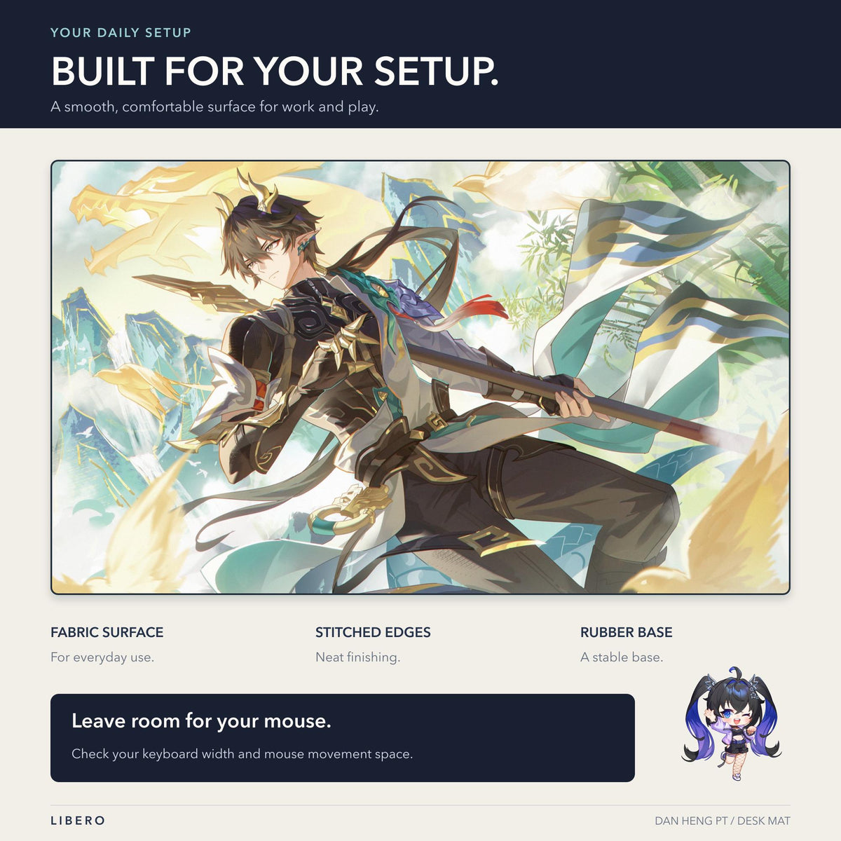 Dan Heng PT mouse pad: desk setup and use guide
