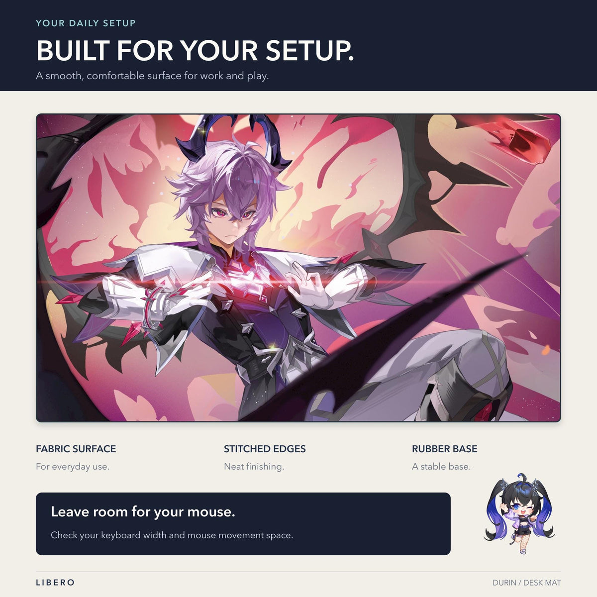 Durin mouse pad: desk setup and use guide