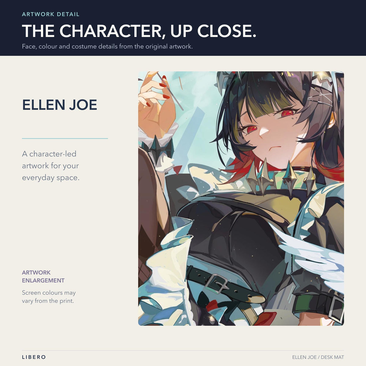 Ellen Joe mouse pad: face and outfit details