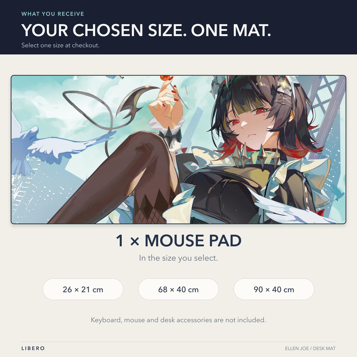 Ellen Joe mouse pad: what is included and size selection