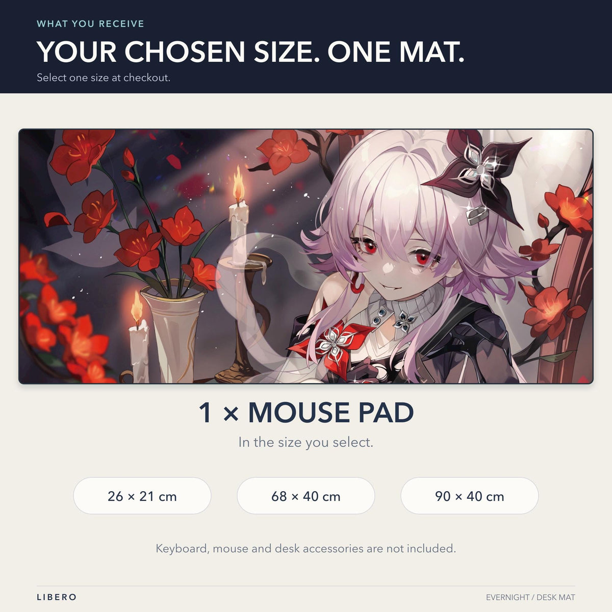 Evernight mouse pad: what is included and size selection