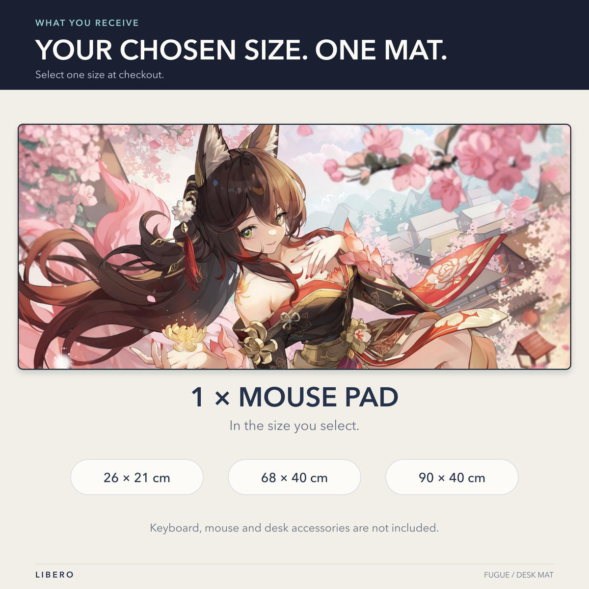 Fugue mouse pad: what is included and size selection