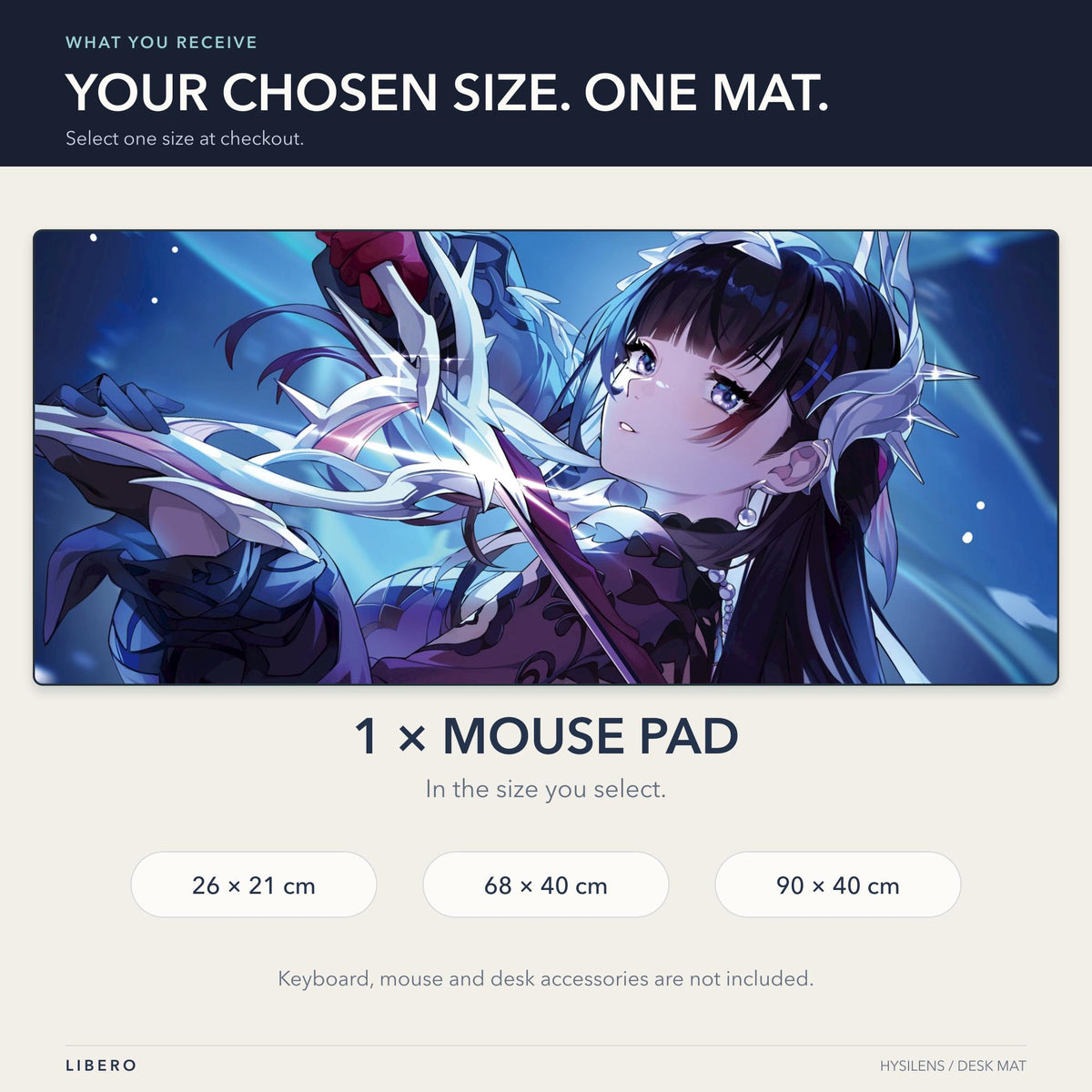 Hysilens mouse pad: what is included and size selection