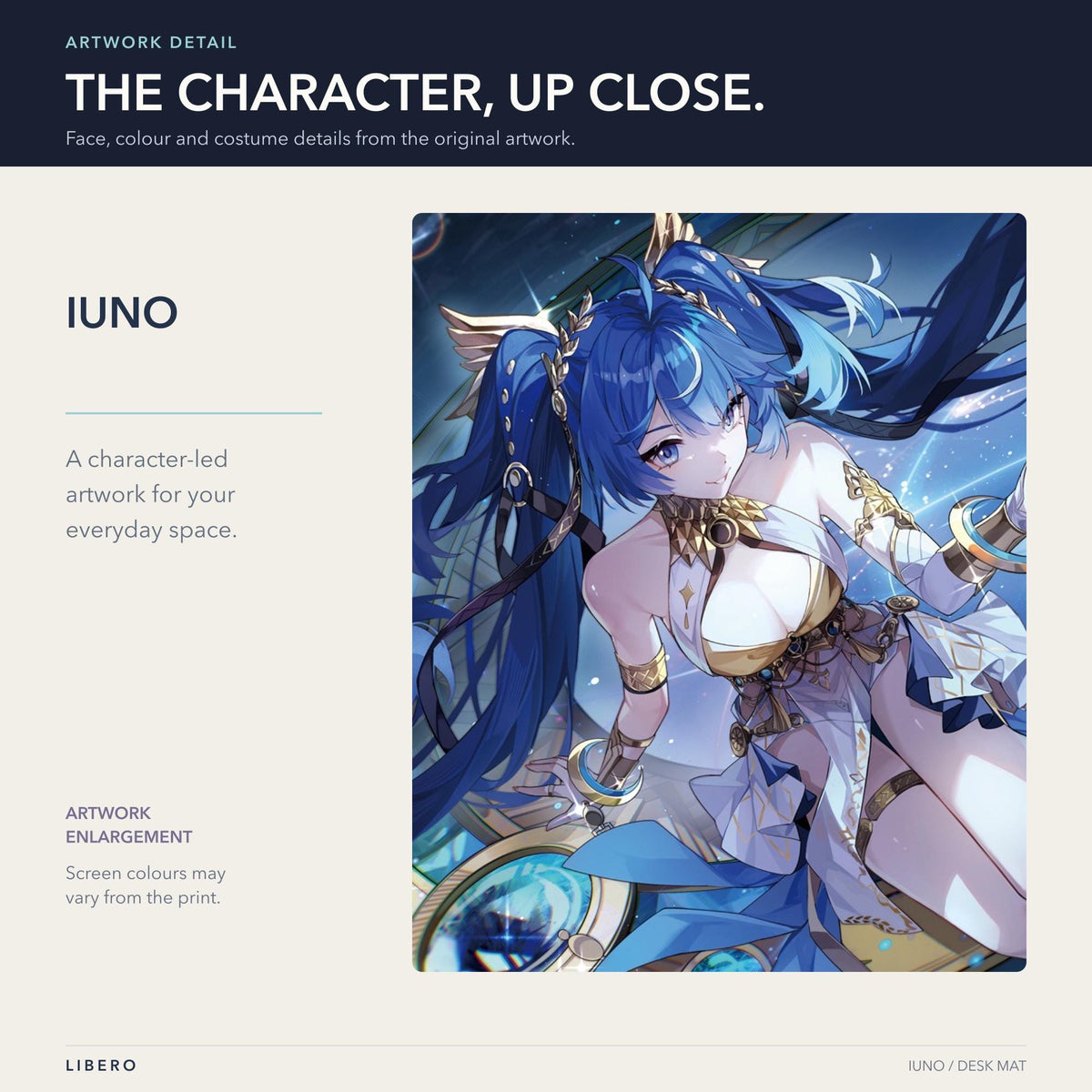 Iuno mouse pad: face and outfit details