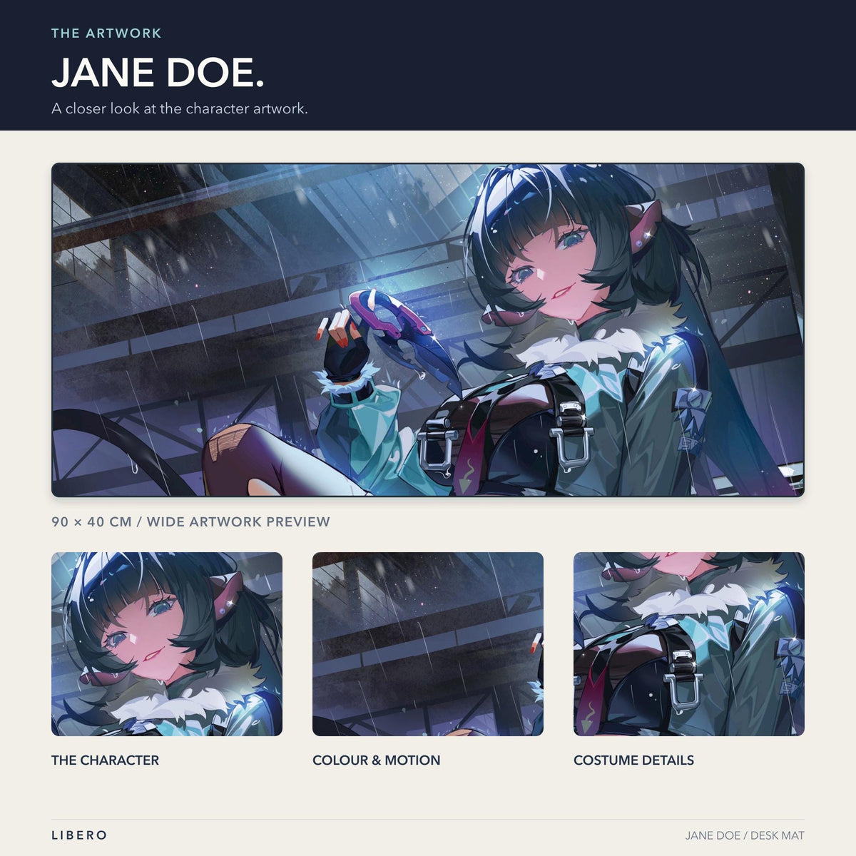 Jane Doe mouse pad: artwork and character details