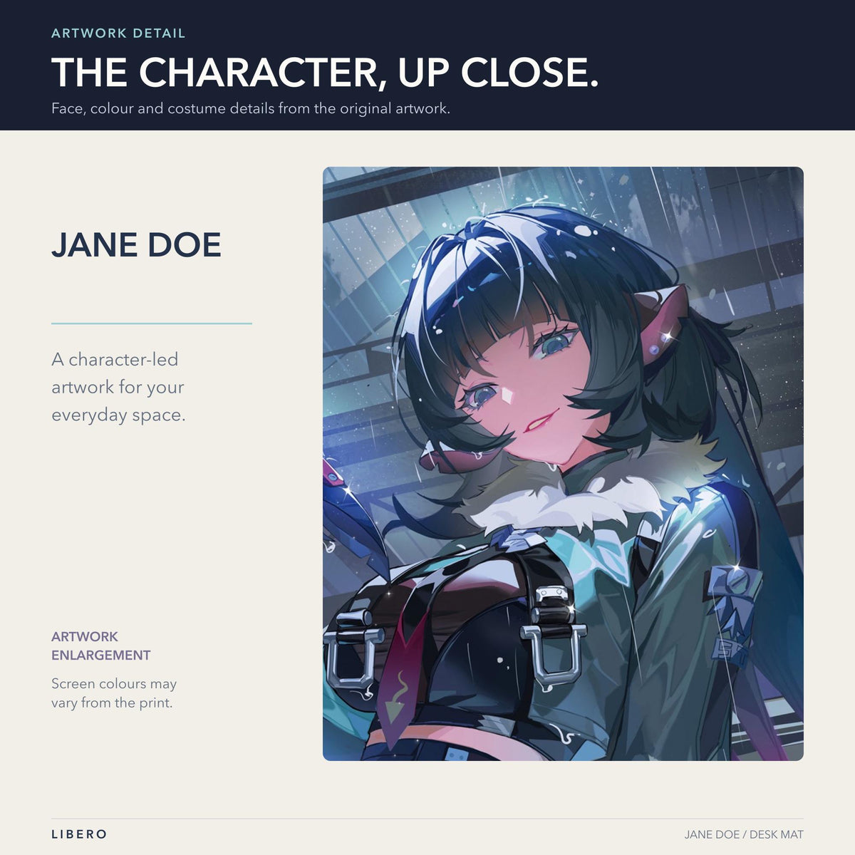 Jane Doe mouse pad: face and outfit details