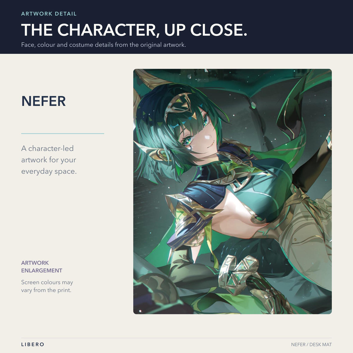 Nefer mouse pad: face and outfit details