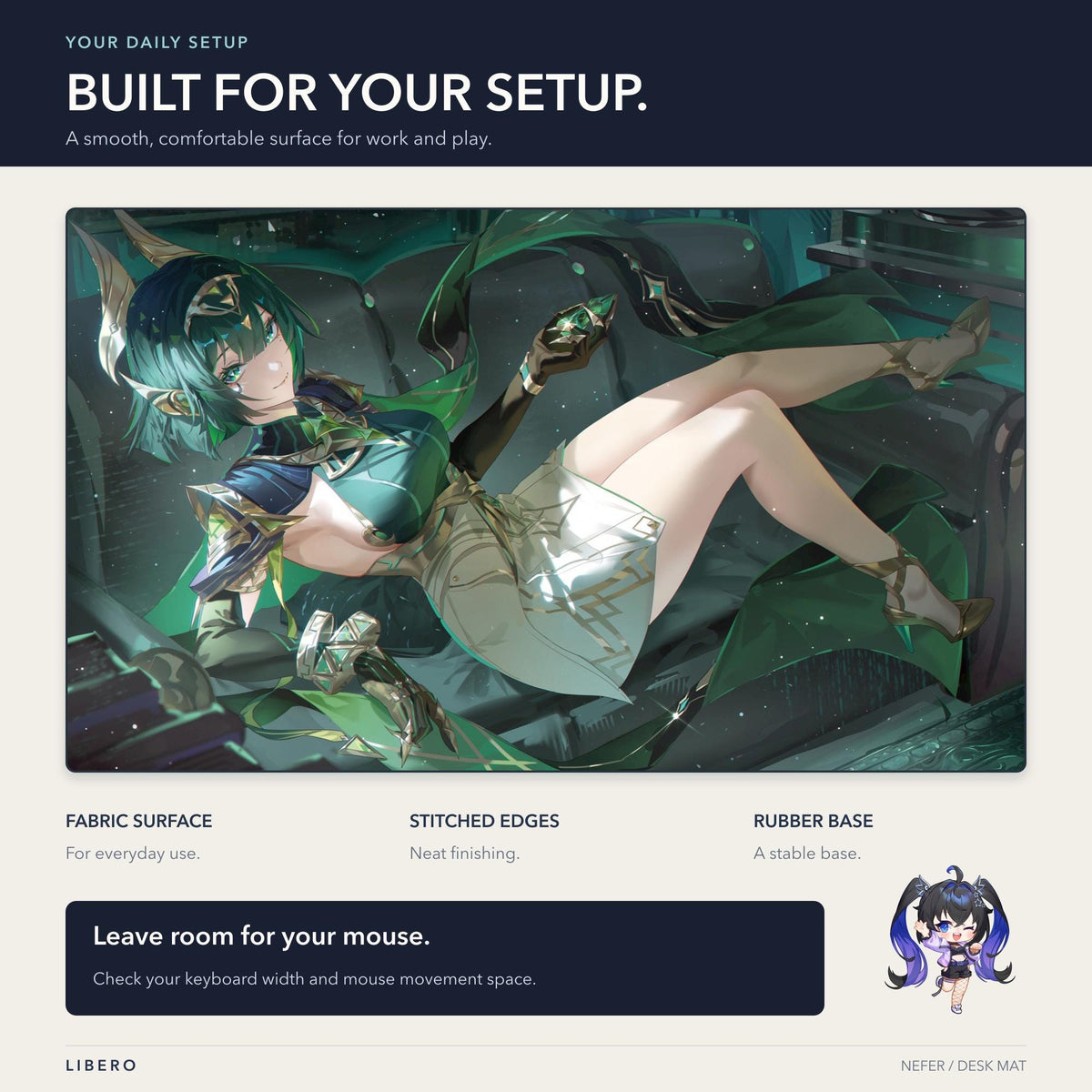 Nefer mouse pad: desk setup and use guide