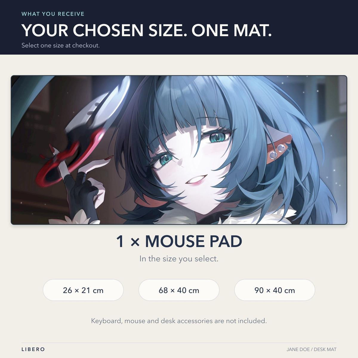 NEW Jane Doe mouse pad: what is included and size selection
