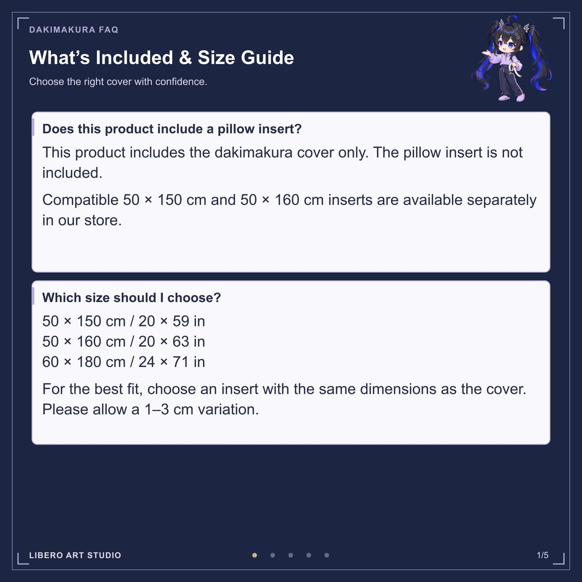 Pillowcase FAQ: package contents, cover only and size options.