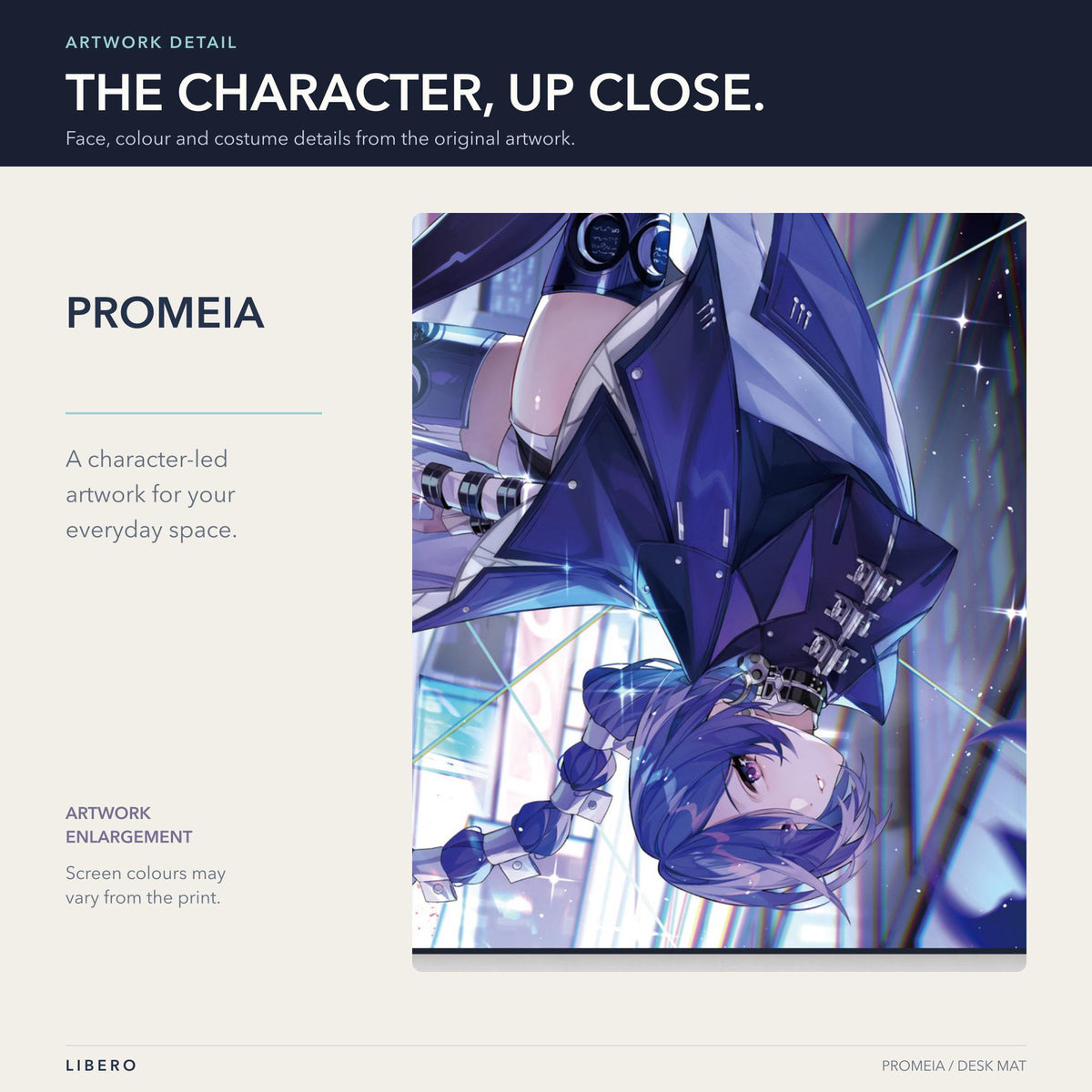 Promeia mouse pad: face and outfit details