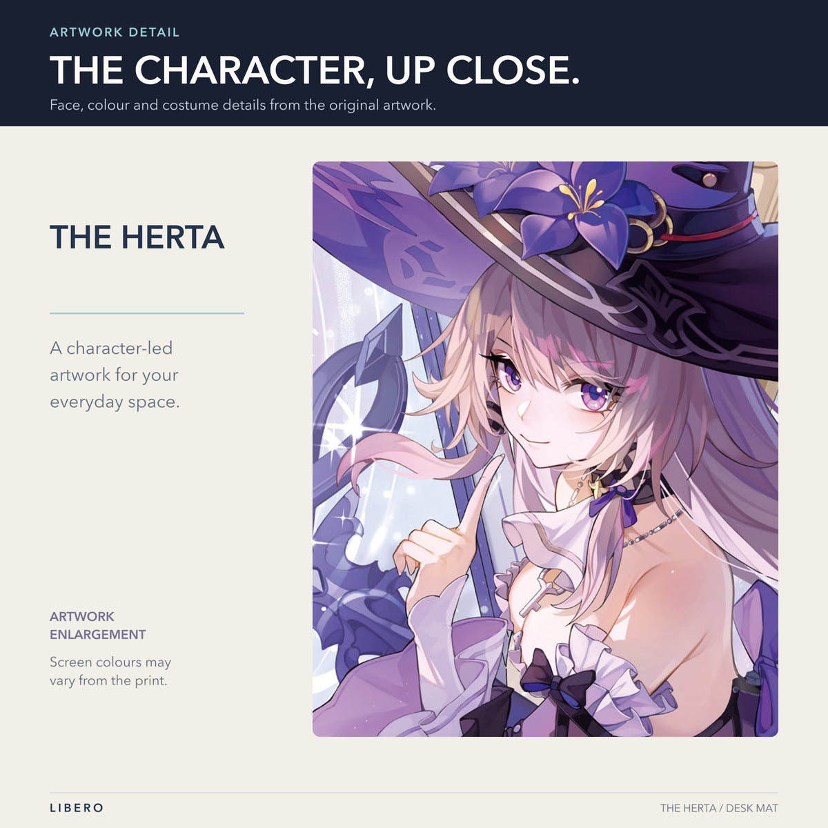 The Herta mouse pad: face and outfit details
