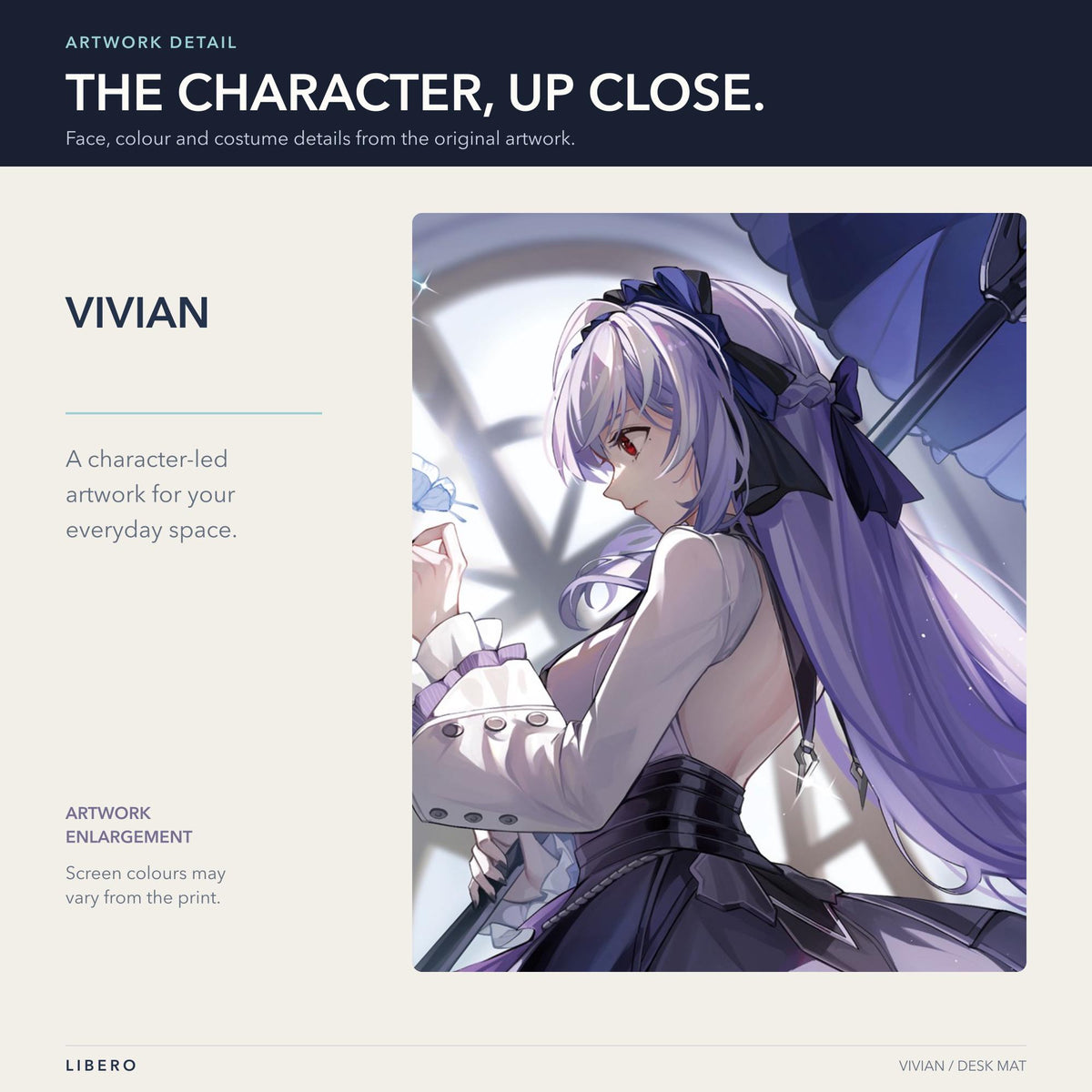 Vivian mouse pad: face and outfit details