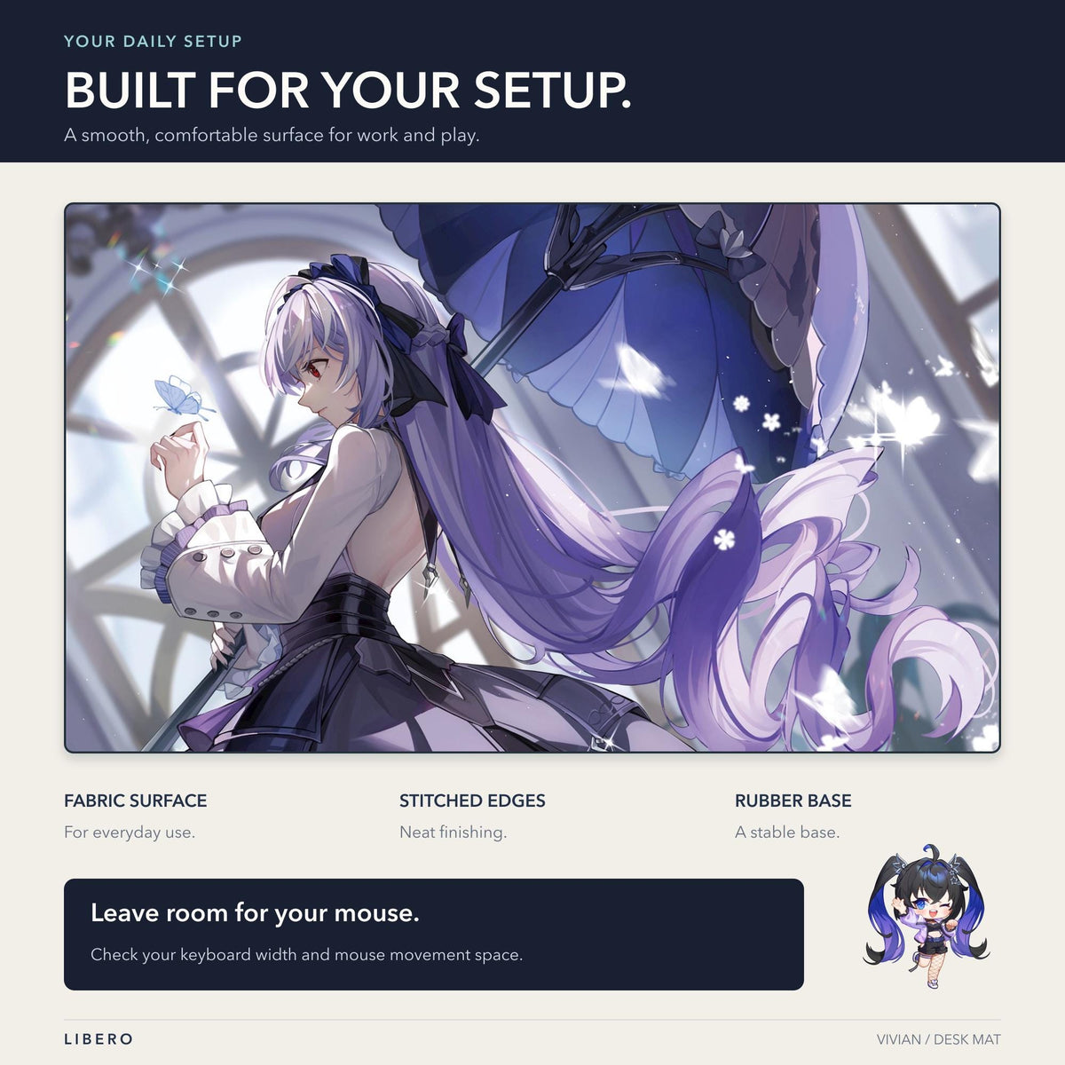 Vivian mouse pad: desk setup and use guide