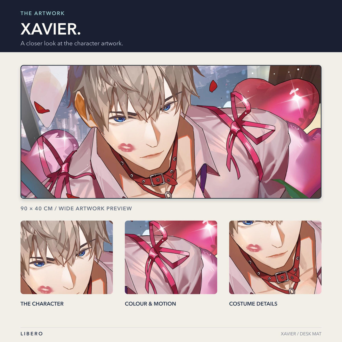 Xavier mouse pad: artwork and character details