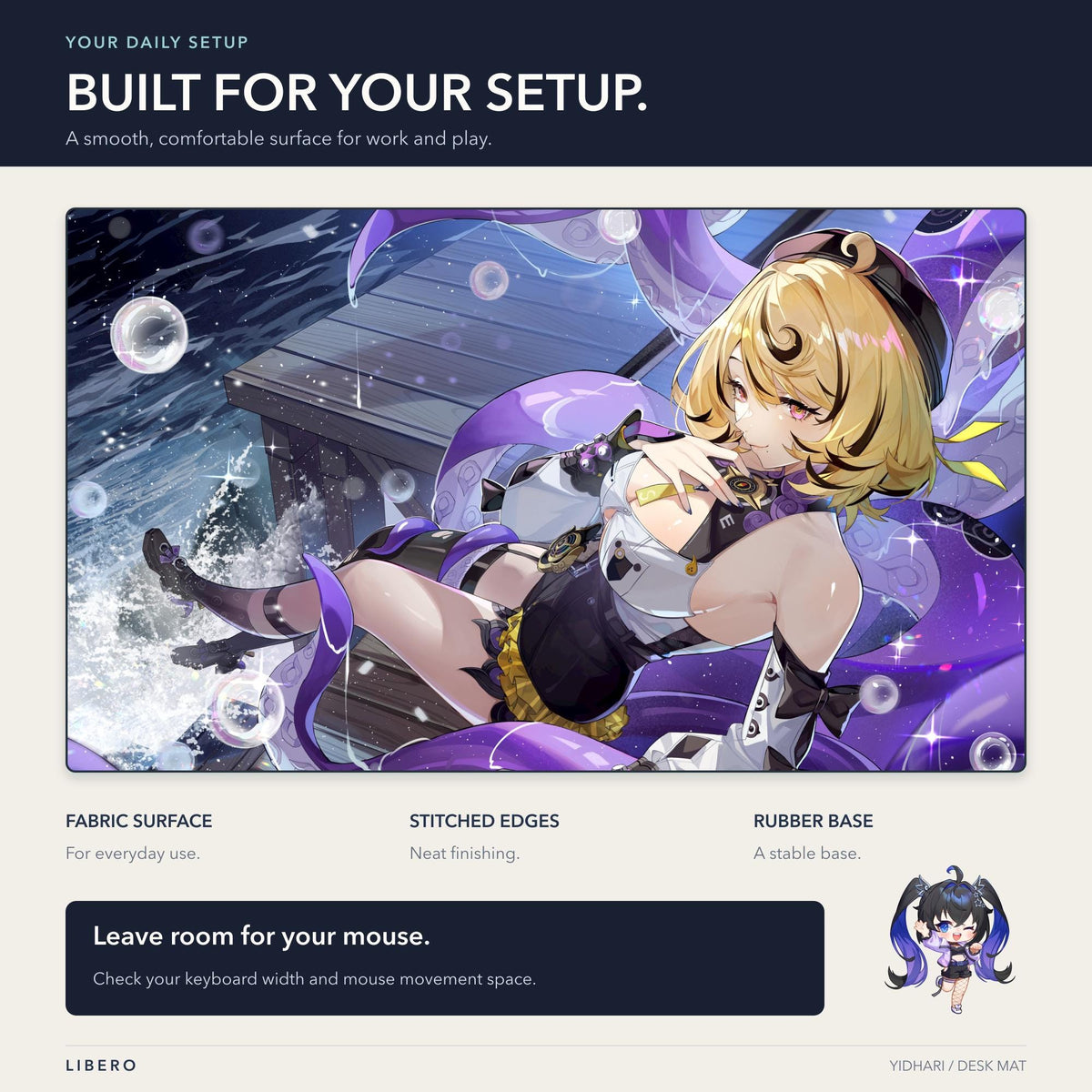 Yidhari mouse pad: desk setup and use guide