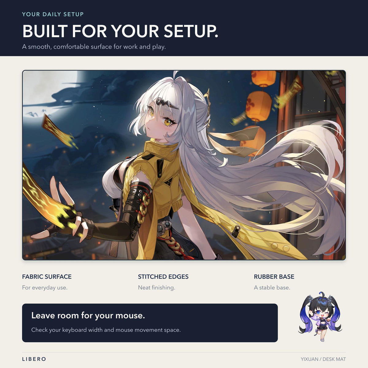 Yixuan mouse pad: desk setup and use guide