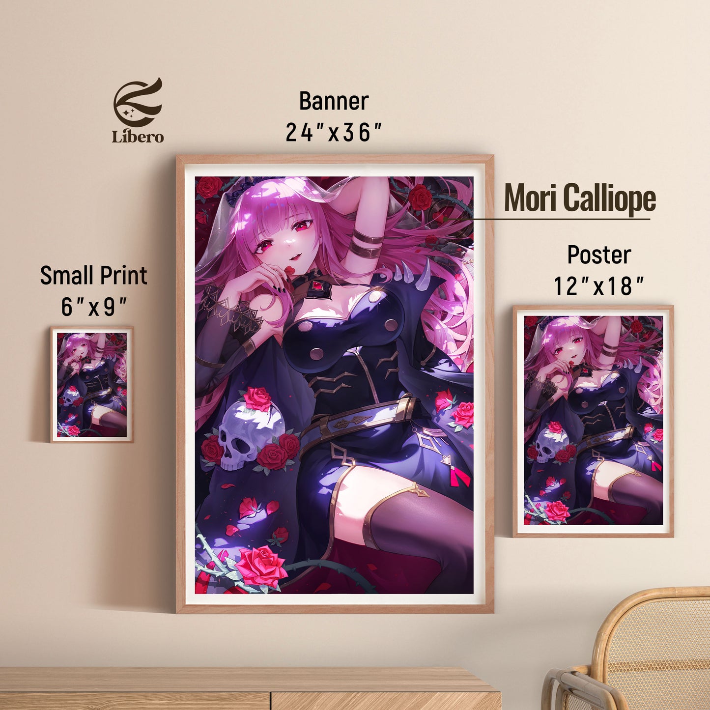Mori Calliope Fan Art Print Poster