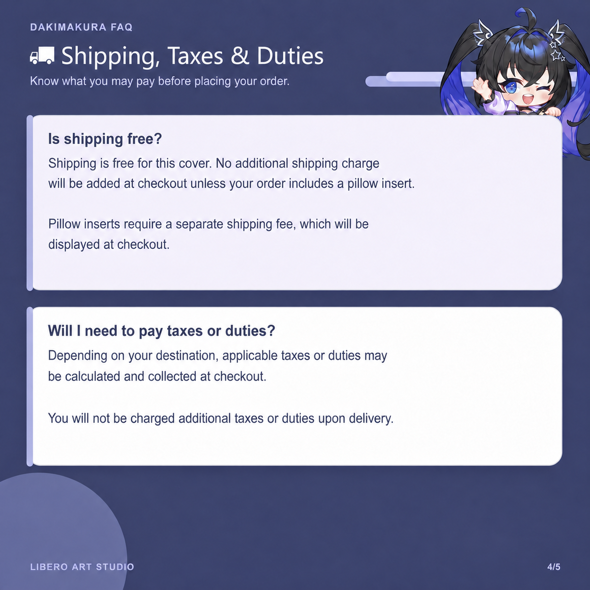 Remielle cover shipping, taxes and duties information