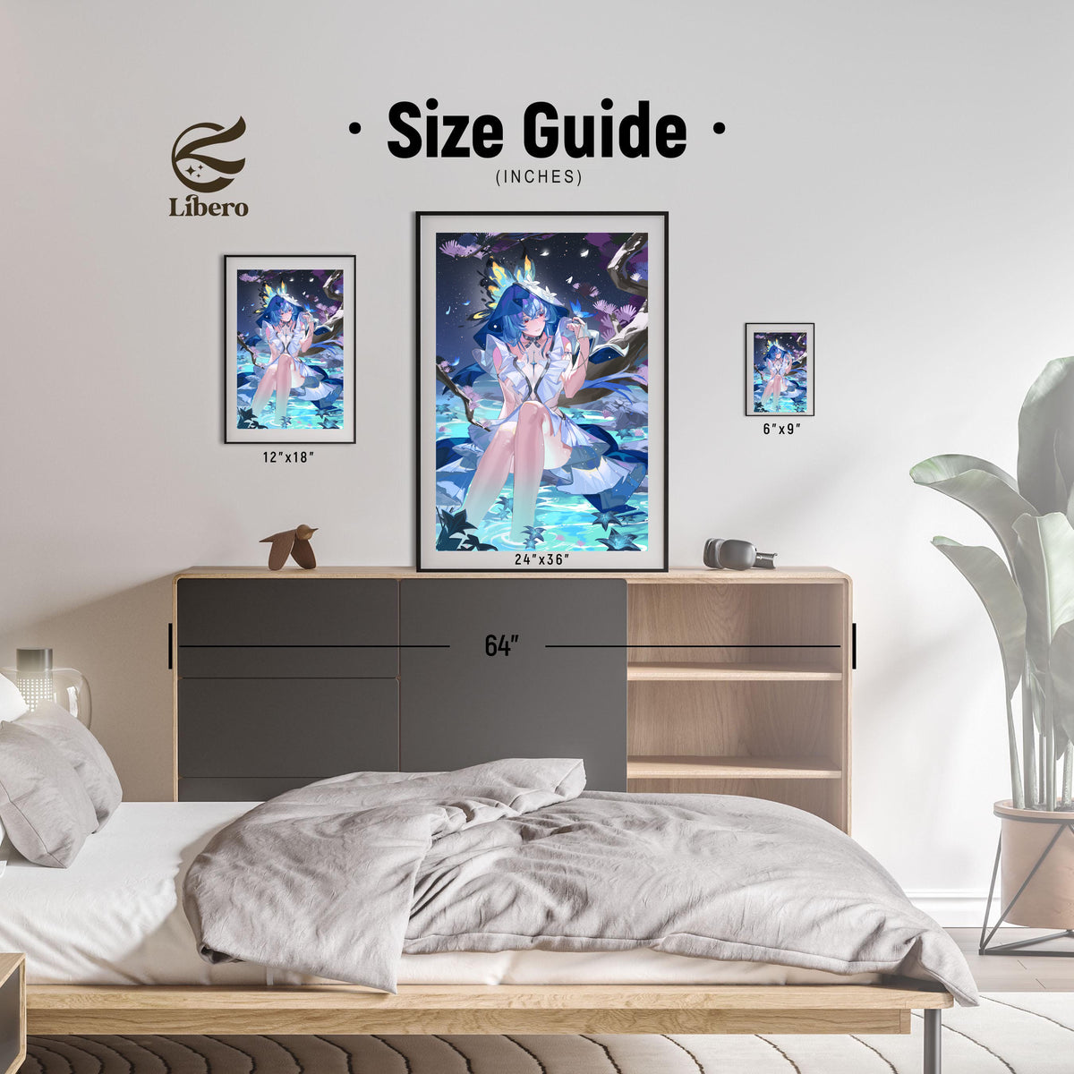 The Shorekeeper Wuthering Waves poster room display and size reference