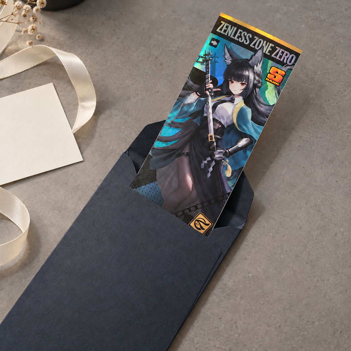 Zenless Zone Zero Holographic Ticket Bookmark | Anime Collectible (21x7cm) laser ticket