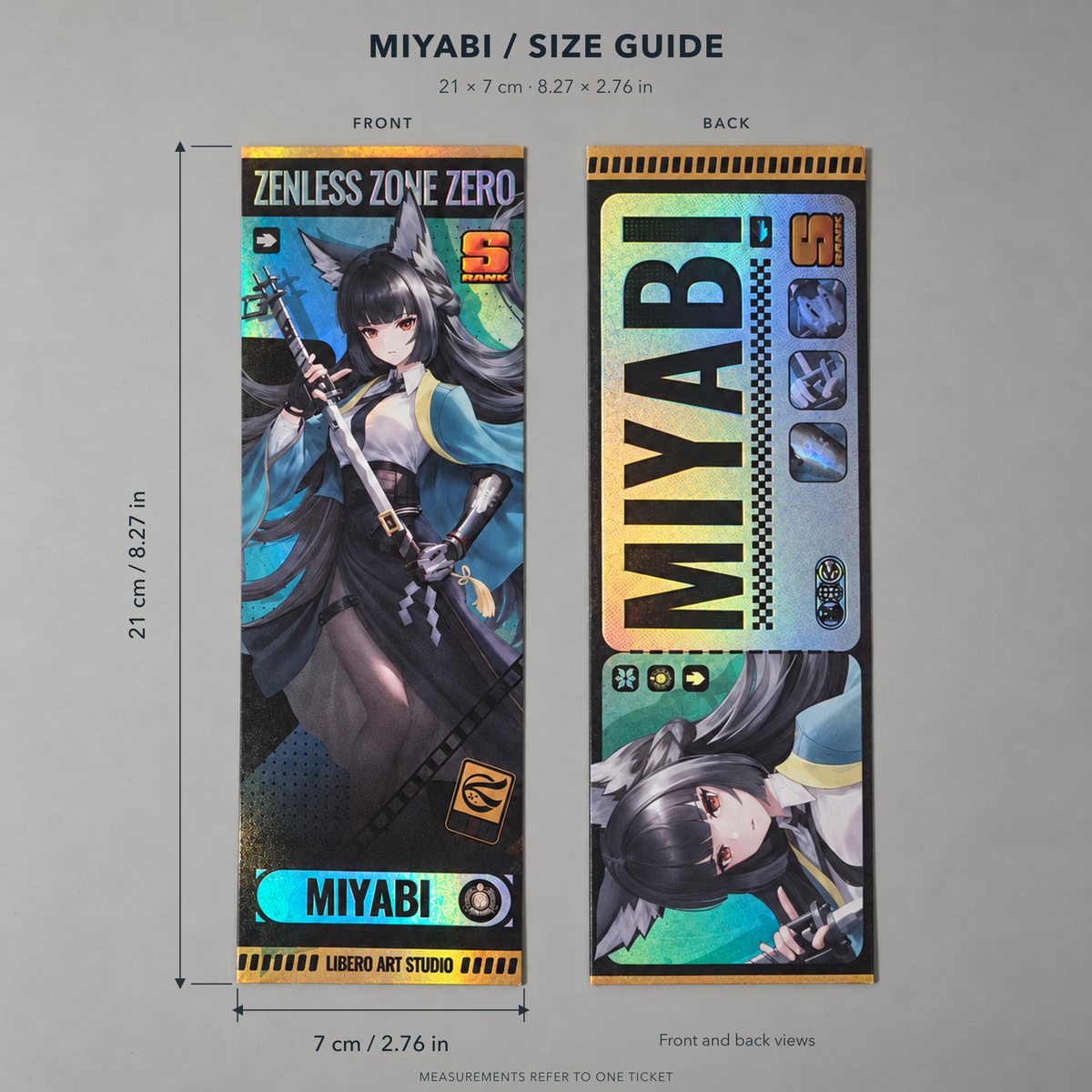 Zenless Zone Zero Holographic Ticket Bookmark | Anime Collectible (21x7cm) laser ticket